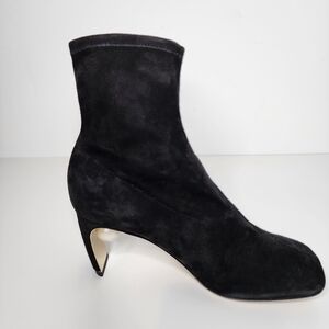 Nicholas Kirkwood Maeva Faux Pearl Stretch Womens Ankle Boot In Black Size 37